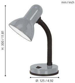 Eglo 90977 - Lampada da tavolo  BASIC 1 1xE27/40W/230V