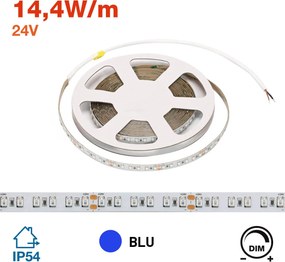 Striscia LED 24V 144W/m Luce Blu - IP54 - 5 metri