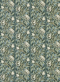 Morris & Co Carta da parati Peony Trellis - Bayleaf/ Slate
