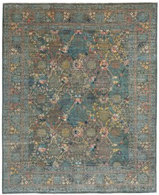 Samarkand Tappeto orientale 300 x 240 Verde (Pakistan) Annodato A Mano