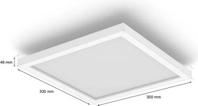 Philips - Plafoniera LED dimmerabile Hue AURELLE LED/19W/230V 30x30 cm bianca