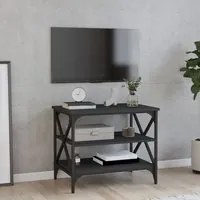 Mobile Porta TV Nero 60x40x50 cm in Legno Multistrato 825782