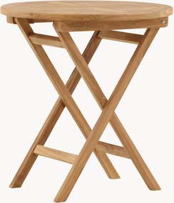 Tavolino da giardino rotondo pieghevole in legno di teak Kenya, Ø 70 cm
