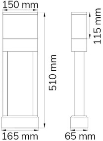 Wofi 12225 - LED Numero civico DIEGO LED/10,5W/230V 3000K IP54