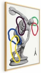 Poster - Collage Graphic - Discus Thrower - Sculpture Cornice d'oro 60x90