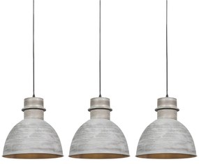 Set di 3 lampade a sospensione rustiche grigie - Dory