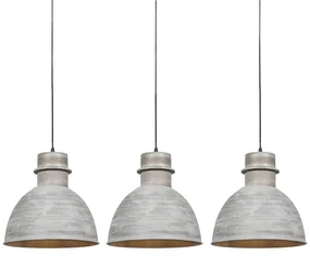 Set di 3 lampade a sospensione rustiche grigie - Dory