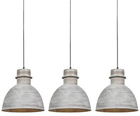 Set di 3 lampade a sospensione country grigio - DORY