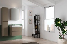 Specchio Contenitore Con Illuminazione Akira laccato opaco nocciola L 51.5 x H 70 x P 15.5 cm