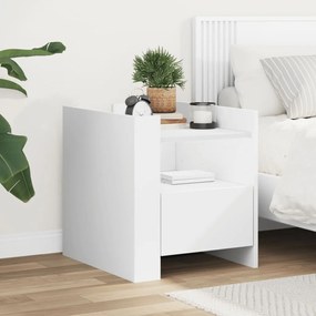 Comodino Bianco 45x50x50 Cm İn Truciolato /