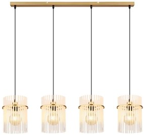Globo 15698-4HM - Lampadario a sospensione con filo GORLEY 4xE27/60W/230V oro