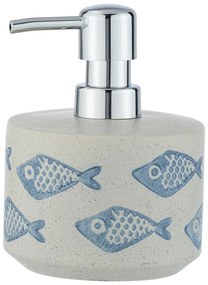 Distributore di sapone cremoso blu e bianco, 475 ml Aquamarin - Wenko