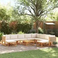 Set Divano da Giardino 11 pz con Cuscini Legno Massello Acacia 3278929