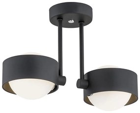 Argon 7089 - Lampadario su palo MASSIMO PLUS 2xG9/6W/230V nero