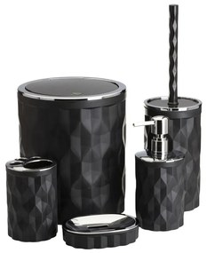 Set da bagno REINA 5 pz nero/cromo