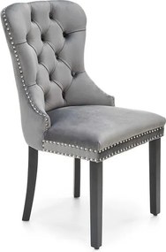 Sedia Miya in velluto grigio