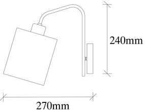 Lampada da parete bianca/argentata Ve – Opviq lights