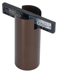 Faretto moderno bronzo scuro per sistema a binario monofase GU10 35mm - Slimline Nubee Honey