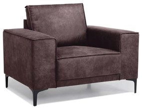 Poltrona in similpelle marrone scuro Copenhagen - Scandic