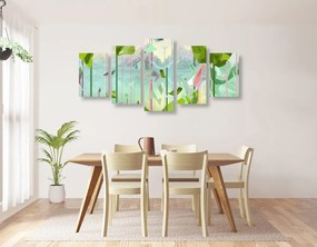 Quadri 5 pezzi – Paradiso astratto
