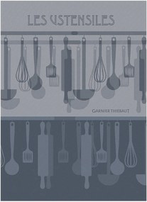 Set di 4 strofinacci jacquard Les Ustensiles Denim