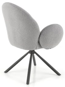 Sedia da pranzo KIVA, 1 pezzo, grigia