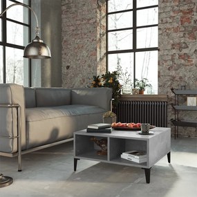 Tavolino Da Salotto Grigio Cemento 60x60x30cm Legno Multistrato /
