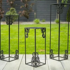 Portafiori 80x24 cm nero