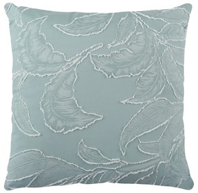 Cuscino divano foglie petrolio 45x45 cm microfibra
