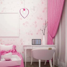 Euluna Lampada a sospensione Amore, 1 luce, rosa