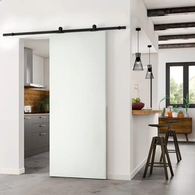 Porta scorrevole reversibile Oxford neve in mdf bianco, L 93 x H 212 cm, con binario Retro