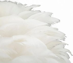 Lampada da tavolo bianca/dorata (altezza totale 50 cm) Ball Feather – Mauro Ferretti