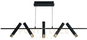 Cilindro 5lt bar pendant - metallo nero e oro