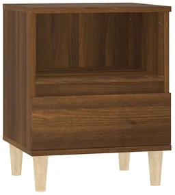 Comodino rovere marrone 40x35x50 cm