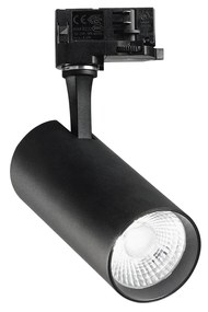 Illuminazione A Binario Contemporanea Fox Alluminio Nero Led 15W 4000K Ip20