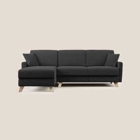 Edgar divano letto angolare in tessuto felis impermeabile T03 antracite