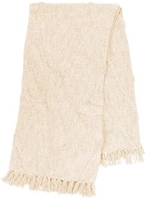 Copriletto in cotone crema per letto matrimoniale 250x260 cm Sahara - Tiseco Home Studio