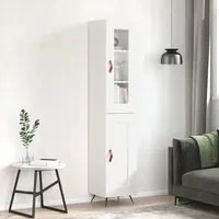 Credenza 34,5x34x180 cm in Legno Multistrato Bianco Lucido 3199467