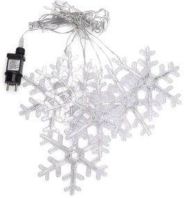 Aigostar - Catena luminosa natalizia LED per esterni 84xLED/230V 1,2x1m IP44 bianco freddo con fiocchi di neve