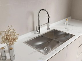 Rubinetto per cucina con doccetta estraibile in Acciaio inossidabile Cromato - ROFLEX