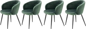 Set di 4 sedie K430 in velluto verde