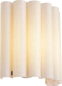 Lampada da parete Japandi Beige con lino 26 cm - Scallop