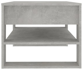 Tavolino salotto grigio cemento 102x55x45 cm legno multistrato