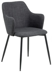 Set di sedie da pranzo color antracite in imbottito 2 pz Ilsa – Actona
