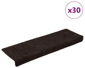 Tappetini Autoadesivi Per Scale 30 Pz Marrone 65x21x4 Cm /
