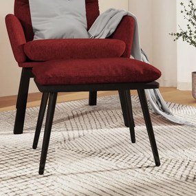 Sgabello Rosso Vino 45x29,5x35 Cm İn Tessuto E Similpelle /