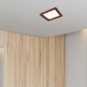 Lampada LED da incasso WOODY SPOT 17W 230V 3000K ciliegio 18,5x18,5 cm