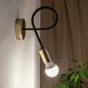 Lampada da parete OXFORD 1xE27/15W/230V oro/nero