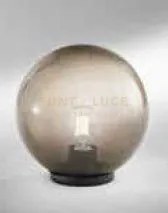 Lumetto polly sfera grigio montatura nera 1 luce attacco e27 ip44 3...