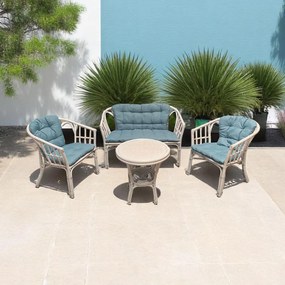 ODETTE - salotto in fibra natura bianco o miele